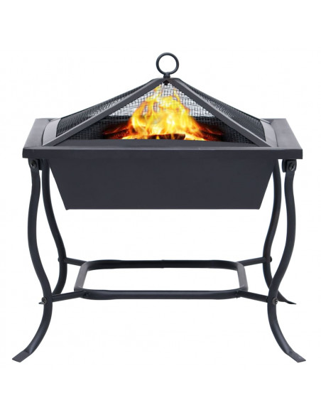 Braciere Nero 42x42x45 cm in Acciaio
