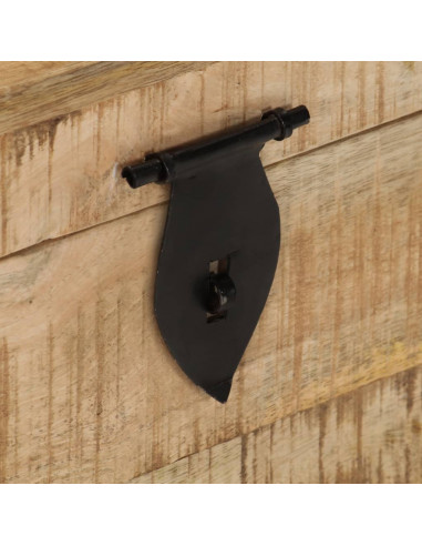 Cassapanca in Legno Massello di Mango Ruvido
