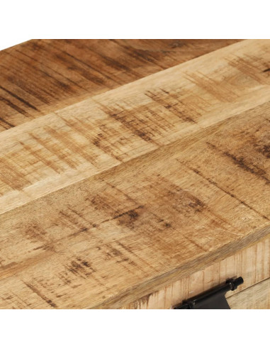 Cassapanca in Legno Massello di Mango Ruvido