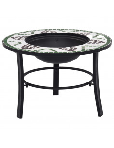 Braciere a Mosaico Verde 68 cm in Ceramica 2