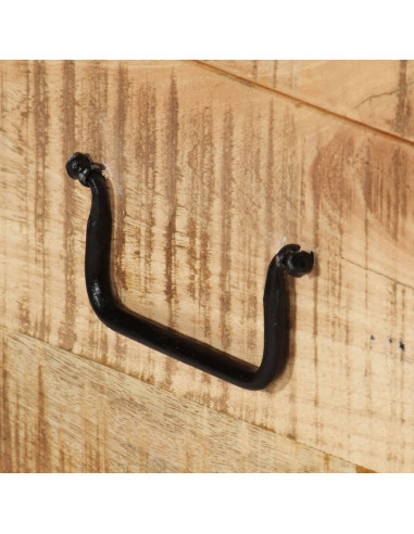 Cassapanca in Legno Massello di Mango Ruvido