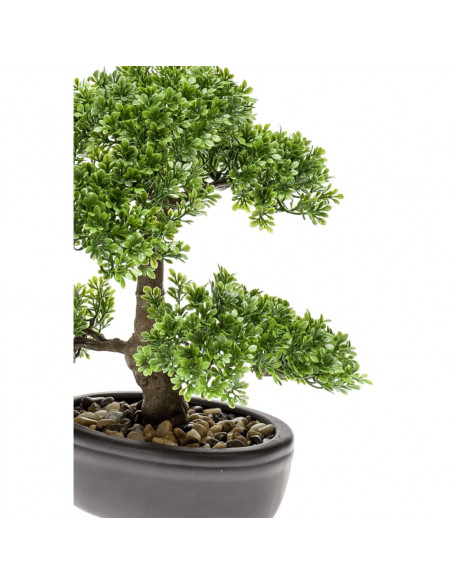 Emerald Ficus Artificiale Mini Bonsai Verde 32 cm 420002