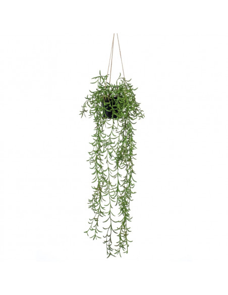 Emerald Pianta di Senecio Artificiale Cespuglio Sospeso in Vaso 70 cm