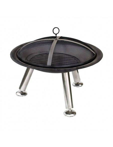 RedFire Braciere Tondo Chicago 75 cm in Acciaio Nero 85013