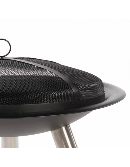RedFire Braciere Tondo Chicago 75 cm in Acciaio Nero 85013