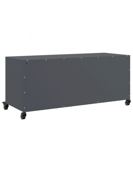 Mobile TV Antracite 100,5x39x43,5 cm Acciaio Laminato a Freddo