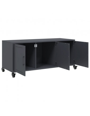 Mobile TV Antracite 100,5x39x43,5 cm Acciaio Laminato a Freddo