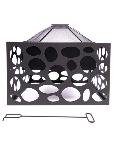 RedFire Braciere con Griglia per Barbecue Mikor Nero