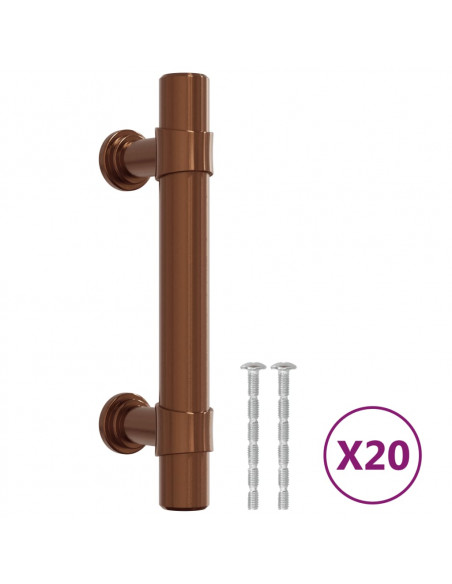 Maniglie per Mobili 10pz Bronzo 64mm in Acciaio Inox