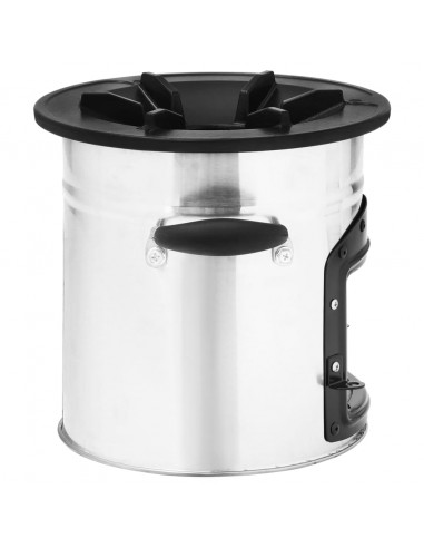 Stufa a Legna da Campeggio Argento 45,5x33x25,5 cm Acciaio Inox