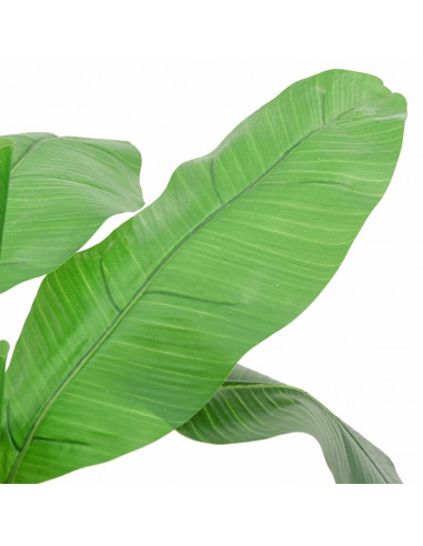 Albero di Banano Artificiale 9 Foglie 120 cm Verde