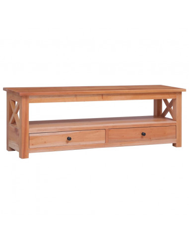 Mobile Porta TV 115x30x40 cm in Legno Massello di Mogano