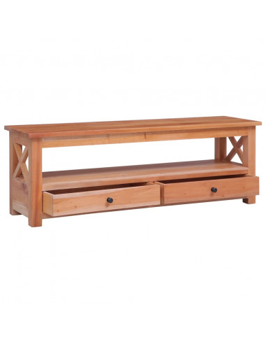 Mobile Porta TV 115x30x40 cm in Legno Massello di Mogano