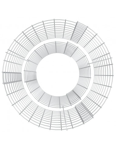 Caminetto a Gabbione Ø 50 cm Ferro Zincato