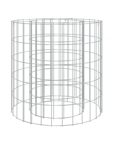 Caminetto a Gabbione Ø 50 cm Ferro Zincato
