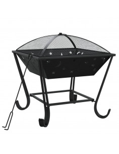 Braciere con Attizzatoio 50 cm XXL in Acciaio 2