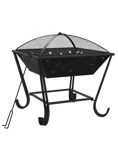 Braciere con Attizzatoio 50 cm XXL in Acciaio