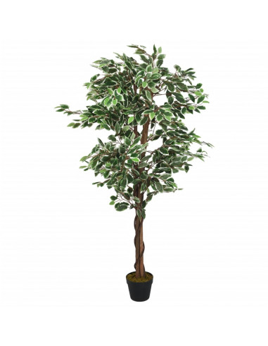 Albero di Ficus Artificiale 378 Foglie 80 cm Verde