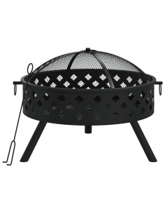 Braciere con Attizzatoio 58 cm XXL in Acciaio 2