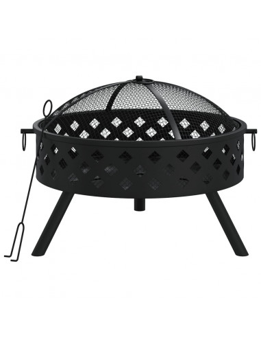 Braciere con Attizzatoio 58 cm XXL in Acciaio