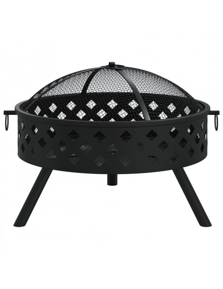 Braciere con Attizzatoio 58 cm XXL in Acciaio