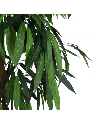 Albero Mango Artificiale 900 Foglie 180 cm Verde
