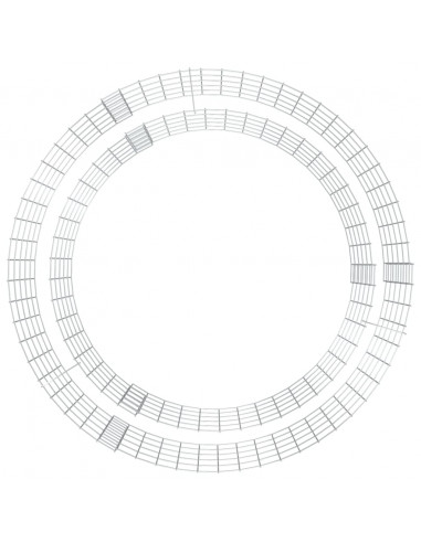Caminetto a Gabbione Ø 100 cm Ferro Zincato