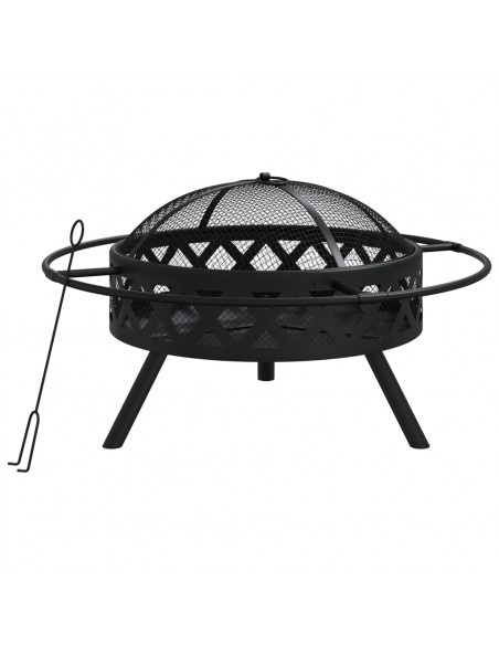 Braciere con Attizzatoio 70 cm XXL in Acciaio