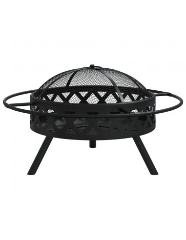 Braciere con Attizzatoio 70 cm XXL in Acciaio