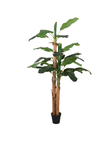 Albero di Banano Artificiale 18 Foglie 150 cm Verde