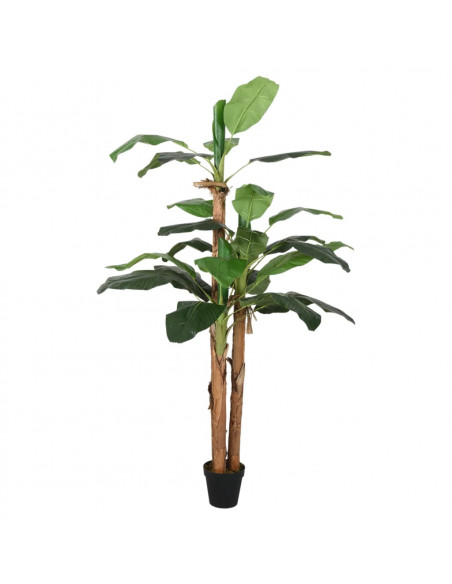 Albero di Banano Artificiale 18 Foglie 150 cm Verde