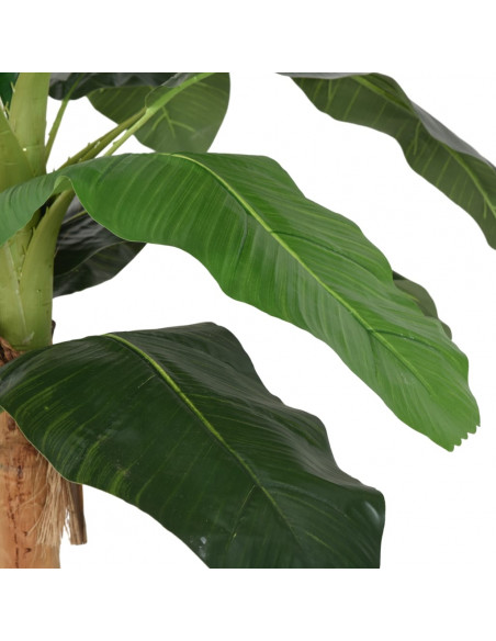 Albero di Banano Artificiale 18 Foglie 150 cm Verde