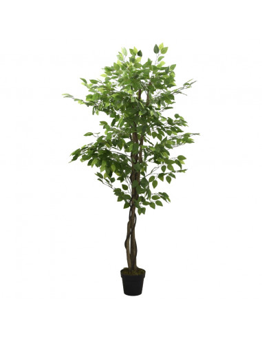 Albero di Ficus Artificiale 378 Foglie 80 cm Verde