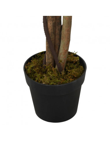 Albero di Ficus Artificiale 378 Foglie 80 cm Verde