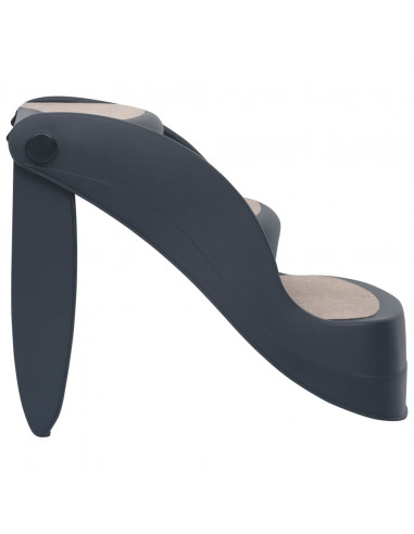 Scala per Cani Pieghevole con 3 Gradini Grigio Scuro