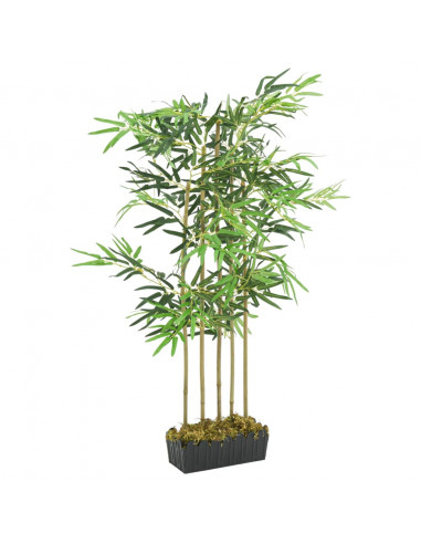 Albero Bambù Artificiale 730 Foglie 120 cm Verde