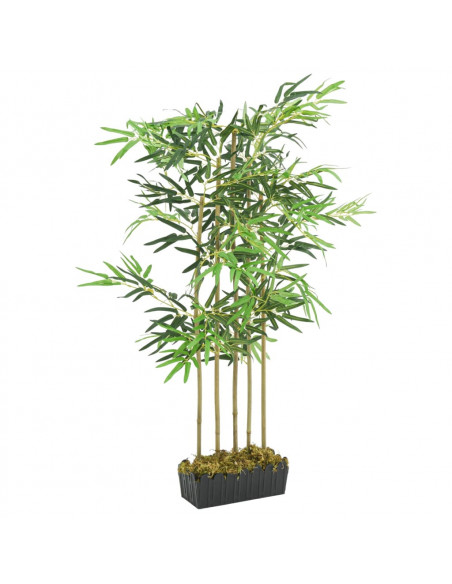 Albero Bambù Artificiale 730 Foglie 120 cm Verde