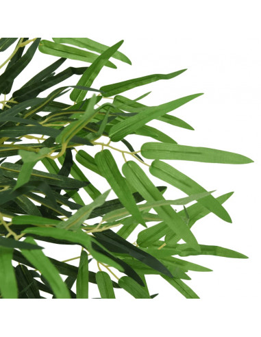 Albero Bambù Artificiale 730 Foglie 120 cm Verde