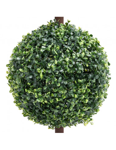 Pianta di Bosso Artificiale a Sfera con Vaso Verde 118 cm