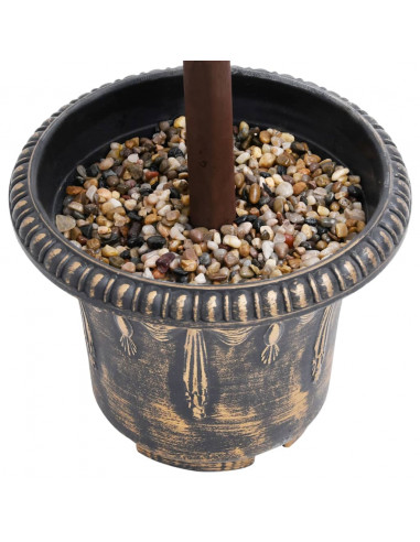 Pianta di Bosso Artificiale a Sfera con Vaso Verde 118 cm