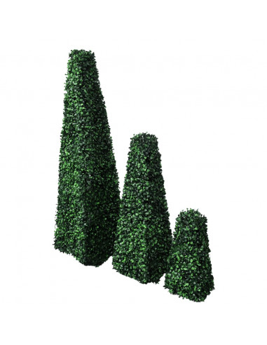 Set Piramidi in Bosso Artificiale 3 pz Topiaria