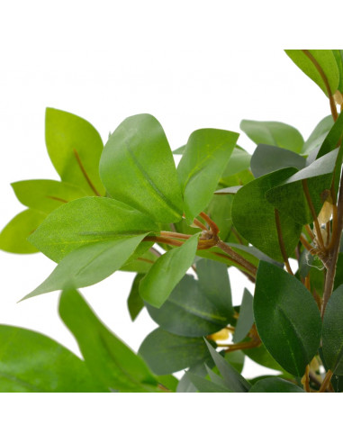 Albero di Alloro Artificiale con Vaso Verde 120 cm