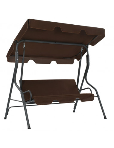 Panchina a Dondolo da Giardino Caffè 170x110x153 cm