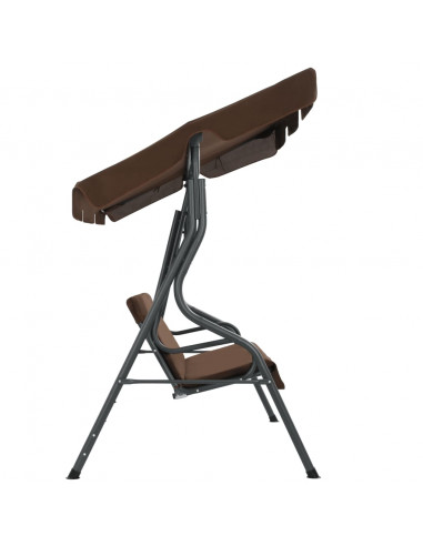 Panchina a Dondolo da Giardino Caffè 170x110x153 cm