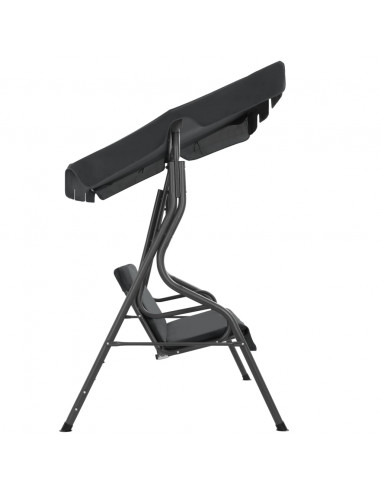 Panchina a Dondolo da Giardino Antracite 170x110x153 cm