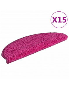 Tappetini per Scale 15 pz Rosa 65x21x4 cm 2