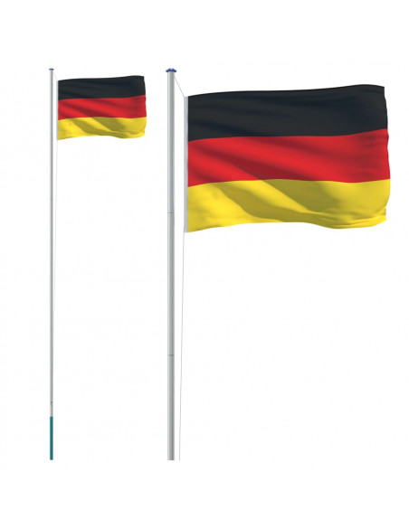 Asta e Bandiera Germania 6,23 m Alluminio