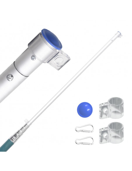 Asta e Bandiera Belgio 5,5 m Alluminio