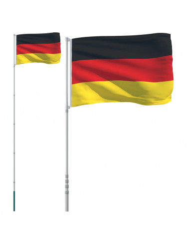 Asta e Bandiera Germania 5,55 m Alluminio