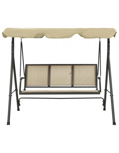 Dondolo da Giardino con Baldacchino Antracite e Sabbia